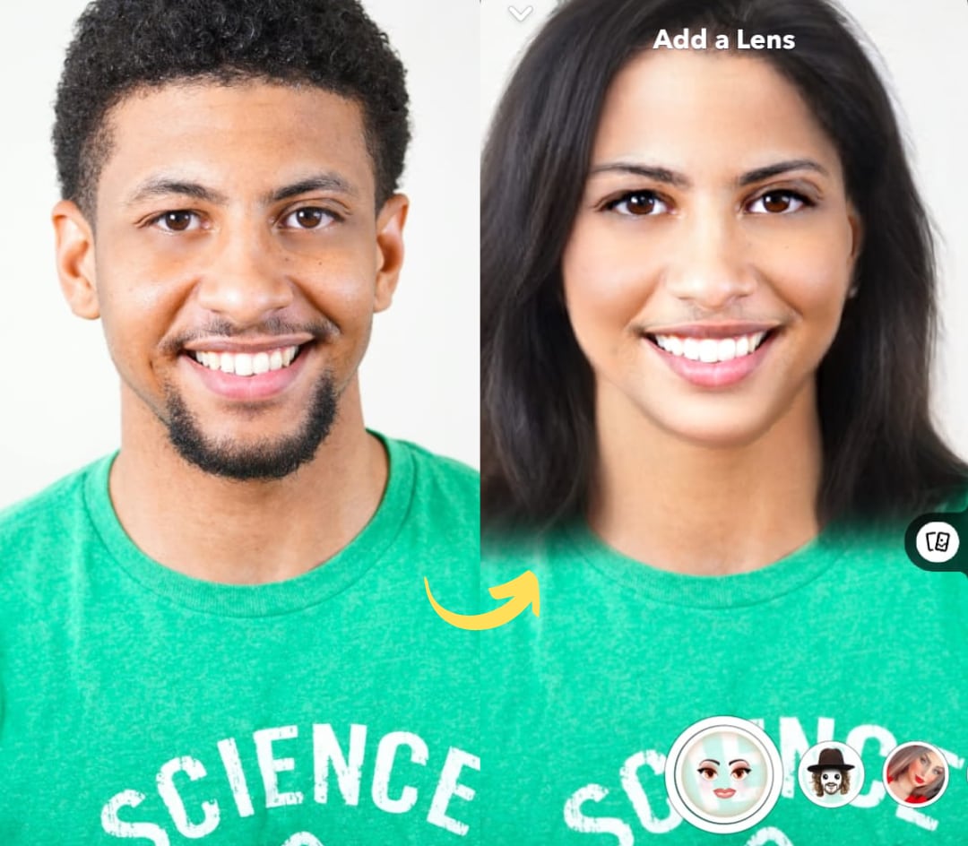 snapchat’s male-to-female gender swap