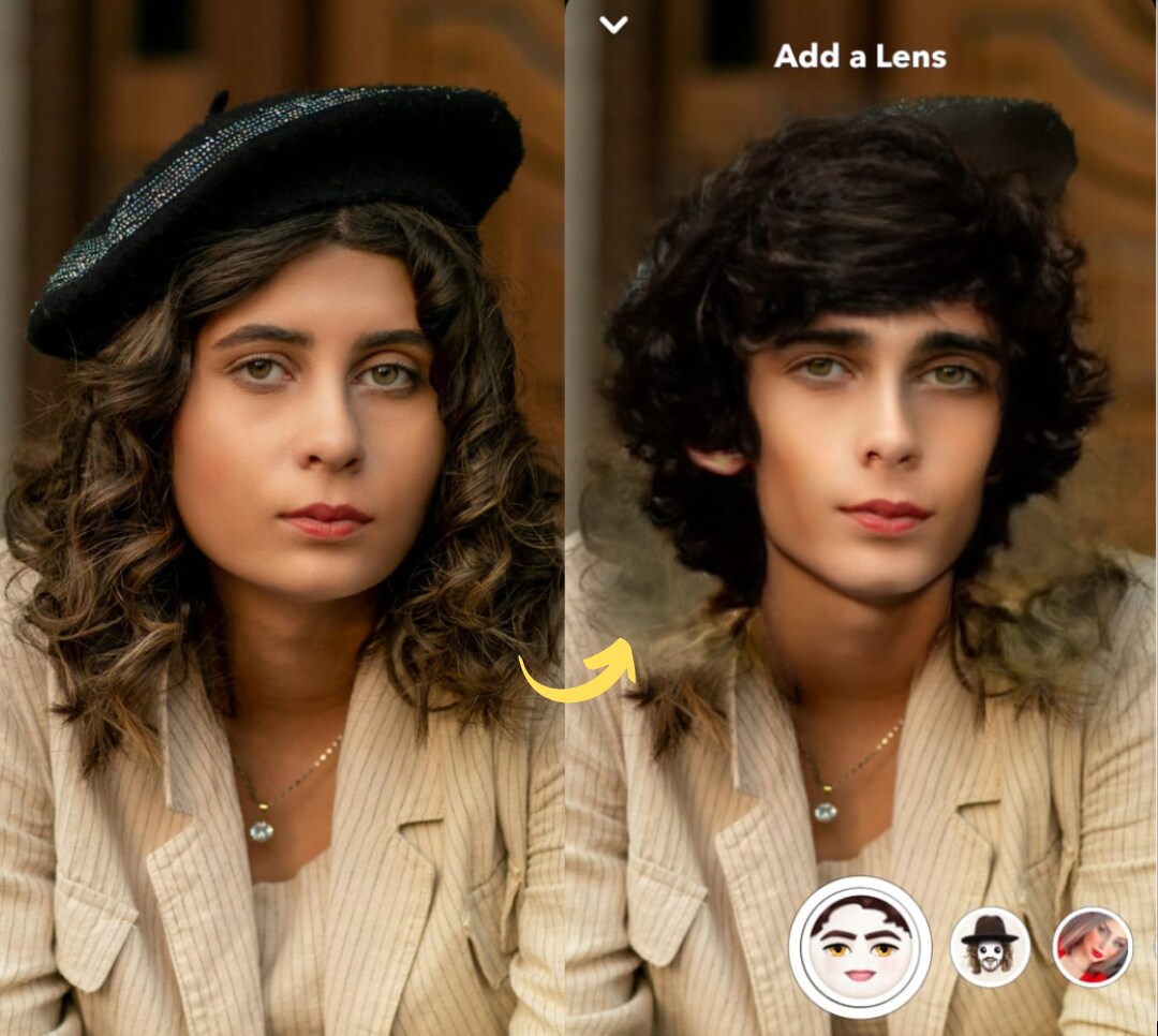 snapchat’s sibling gender swap lens