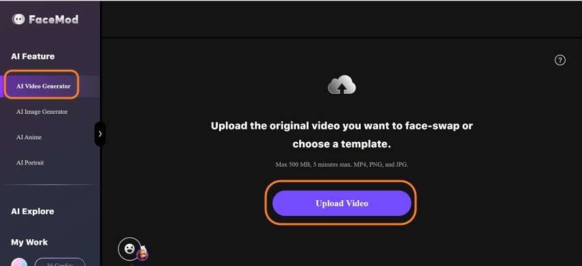 FaceHub face swap guide step 1