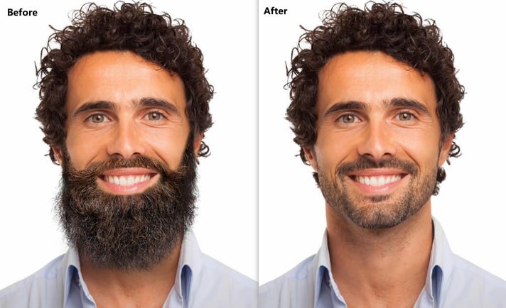 FaceHub remove beard