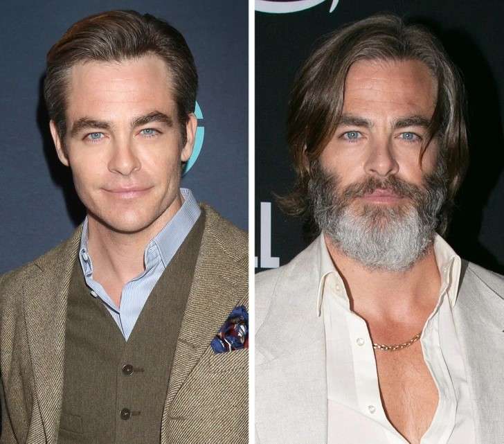 chris pine with beard