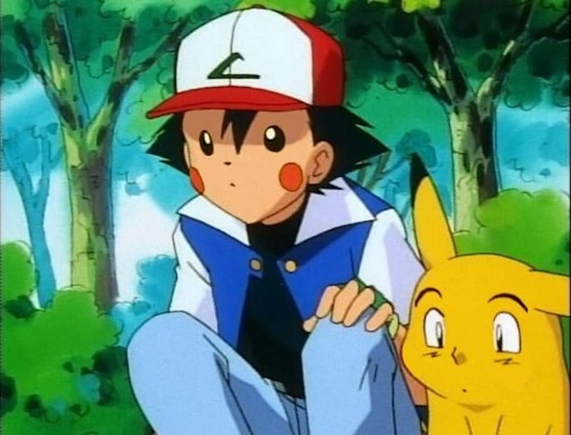pikachu and ash face swap sitting