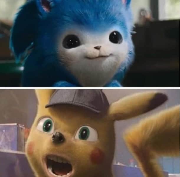 pikachu and sonic face swap