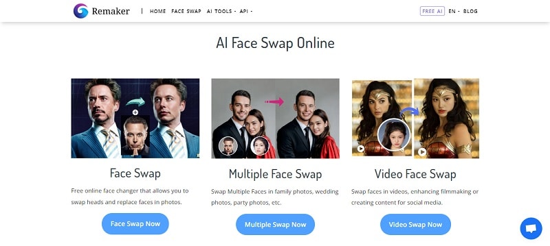 Remaker AI face swap