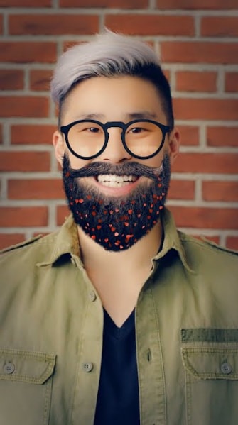 Apply Snapchat Beard Filter