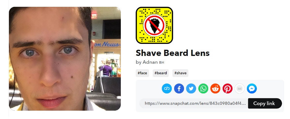 Shave Beard Lens Snapchat