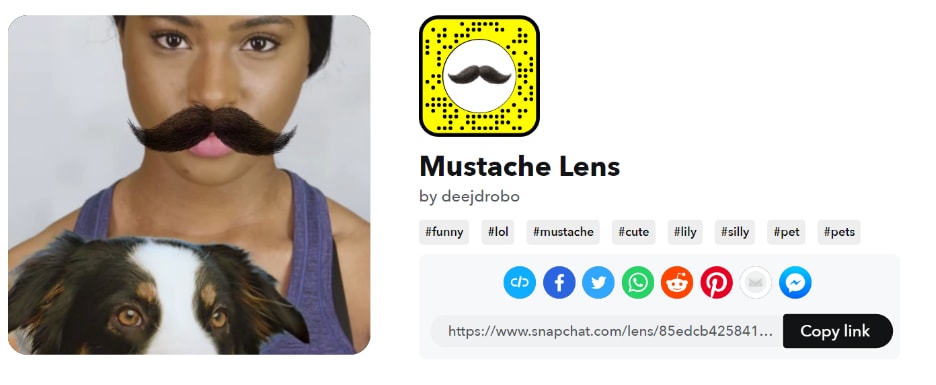 Mustache Lens Snapchat