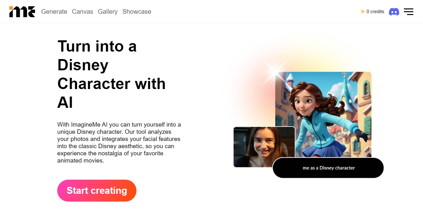 imagineme ai disney character converter