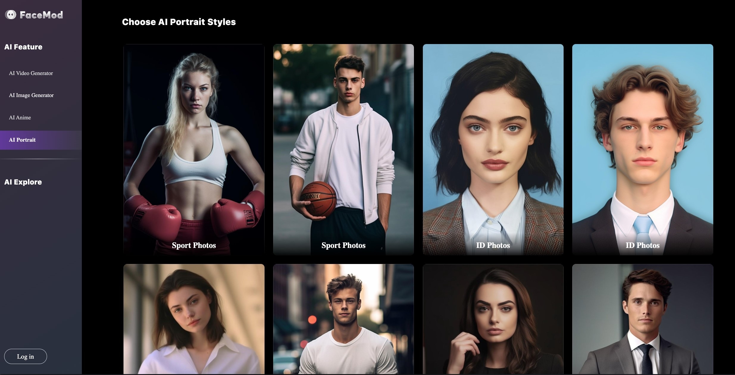 variety templates of FaceHub