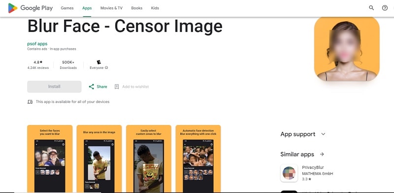 blur face - censor image on google play store