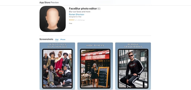 faceblur photo editor on apple stores