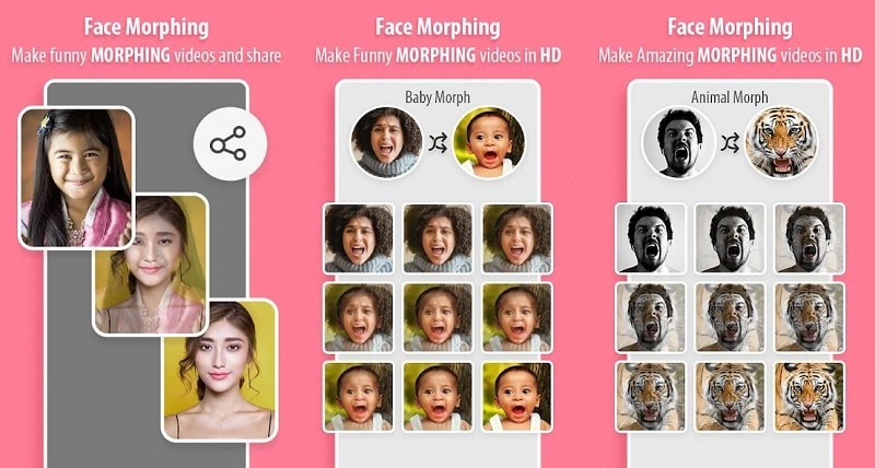 features on face morphing blender