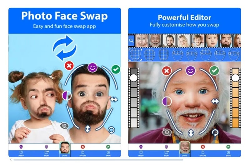 features on face swap booth