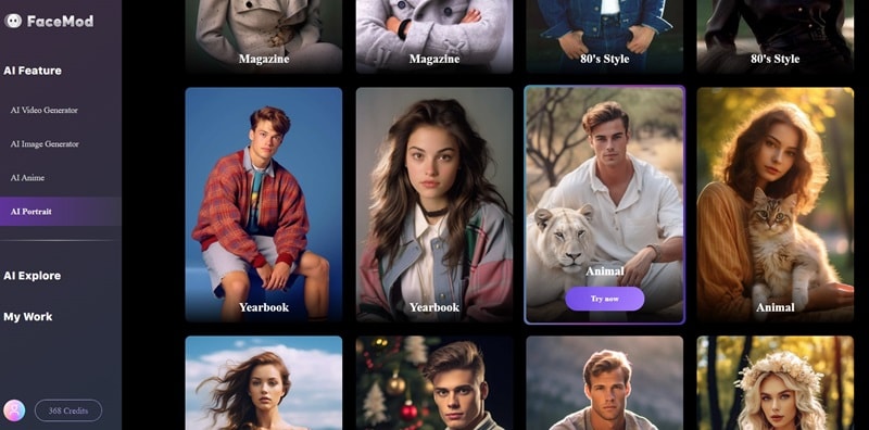some styles from FaceHub you can choose