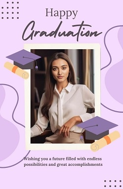 edit your graduation headshots with stickers and frames