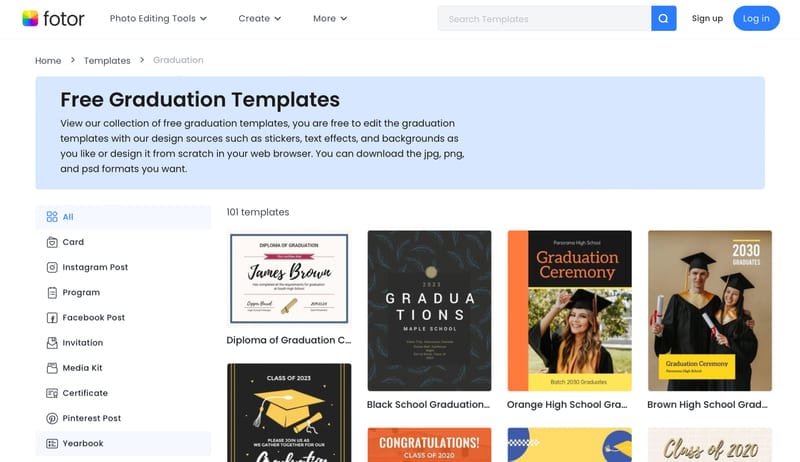 use fotor as a graduation pic editor online