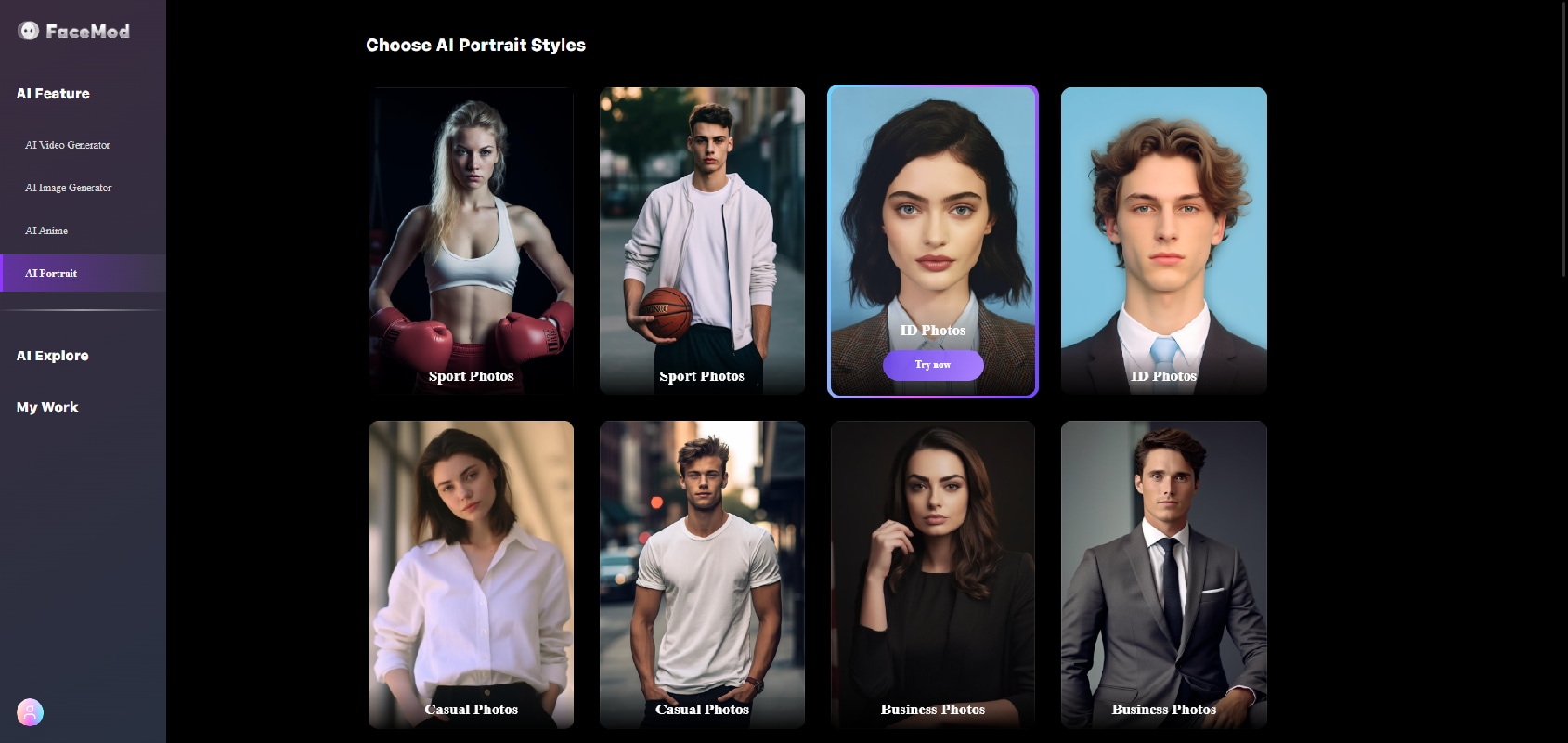 FaceHub ai portrait template