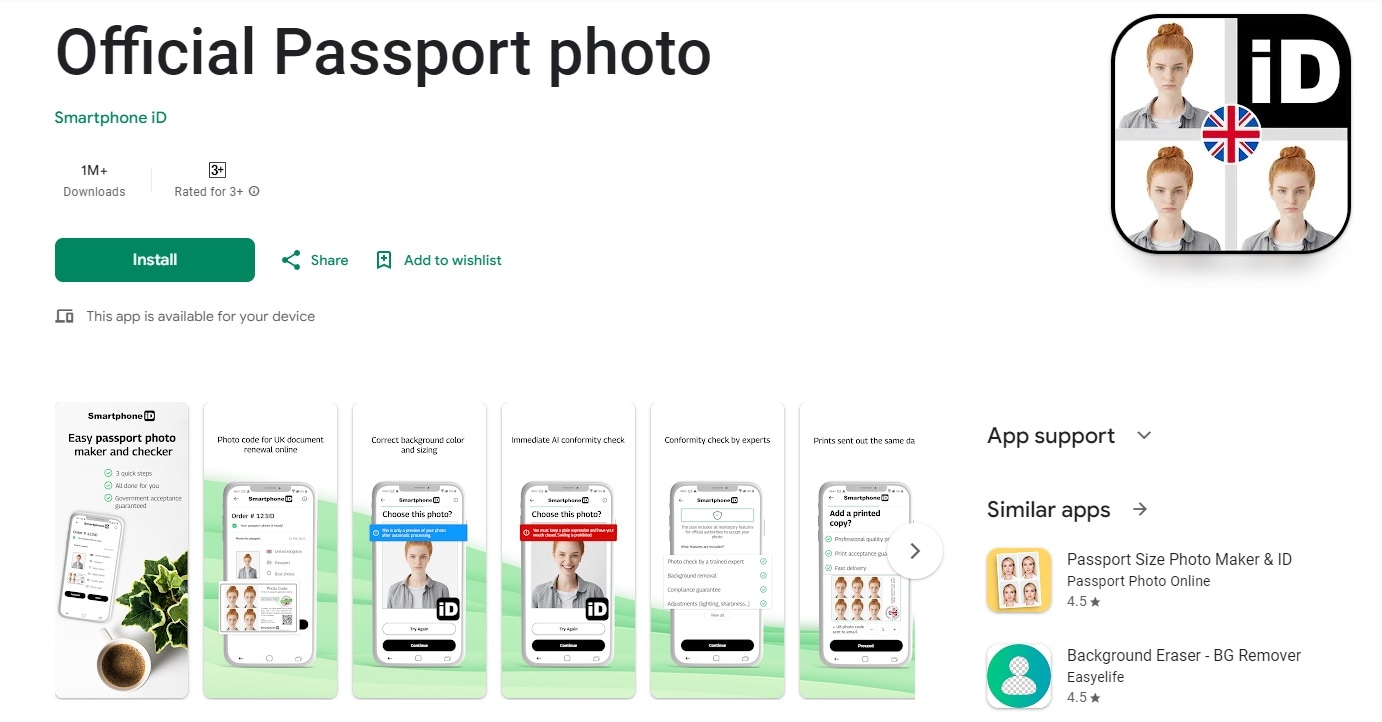 official passport photo id photo app