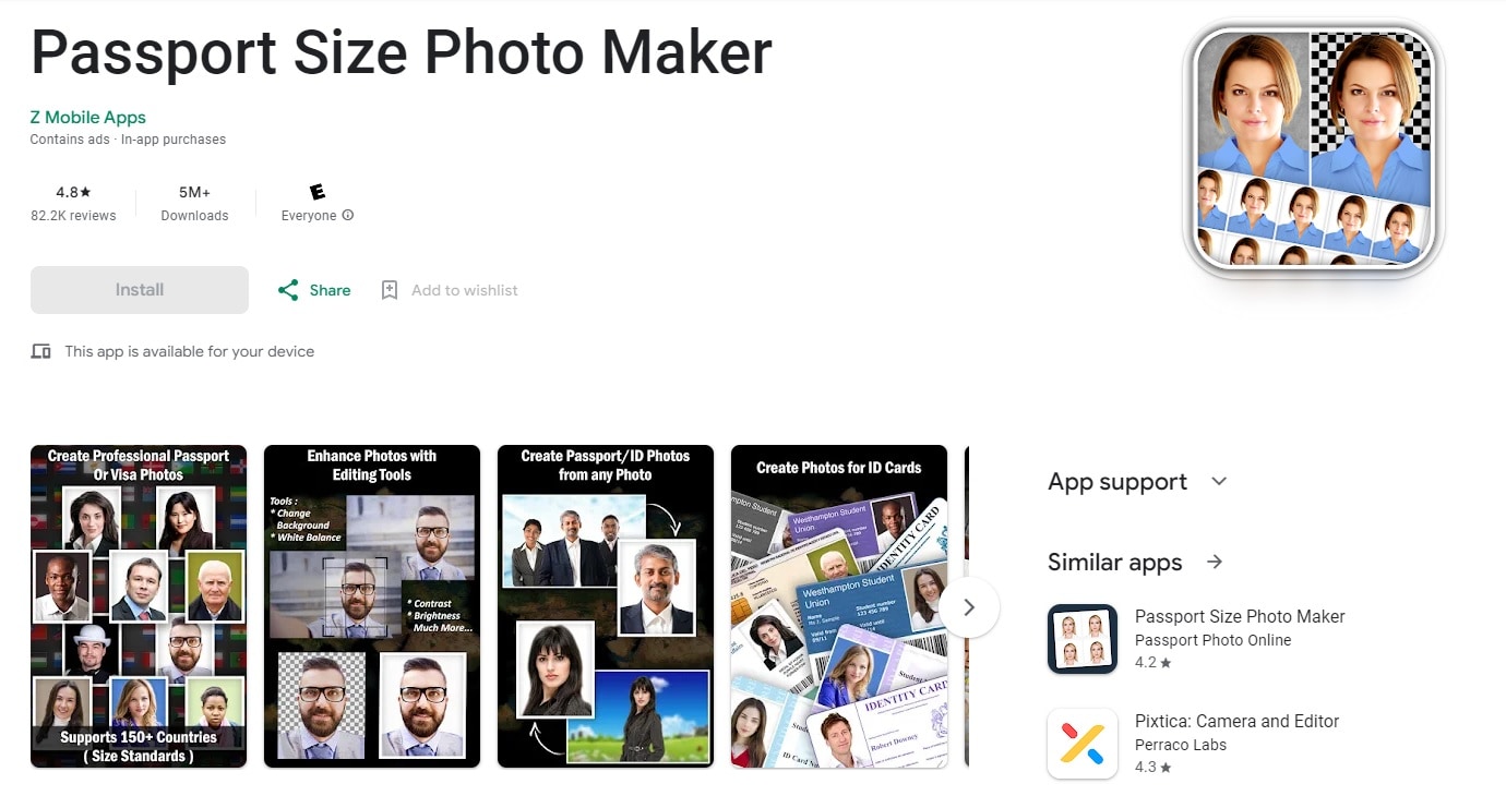 passport size photo maker id photo app