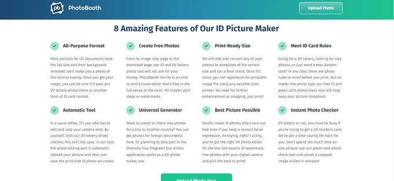 amazing features of photobooth online id photo generator