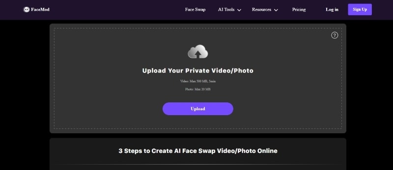 FaceHub upload private video