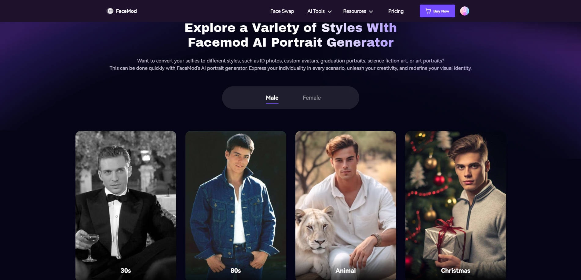 variety styles of FaceHub