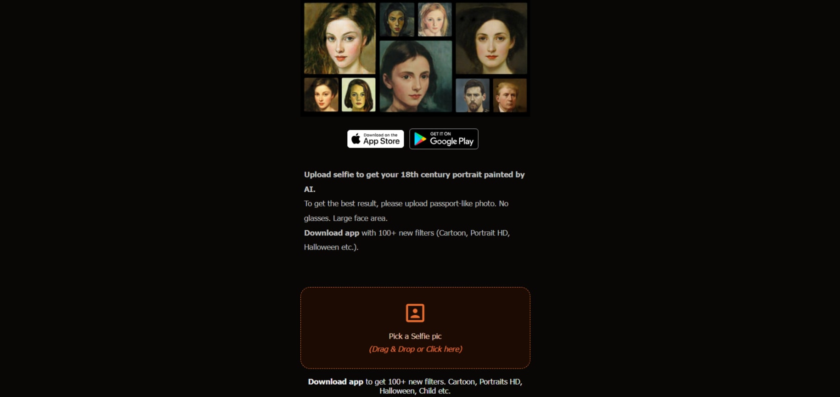 portrait ai time travel generators app 
