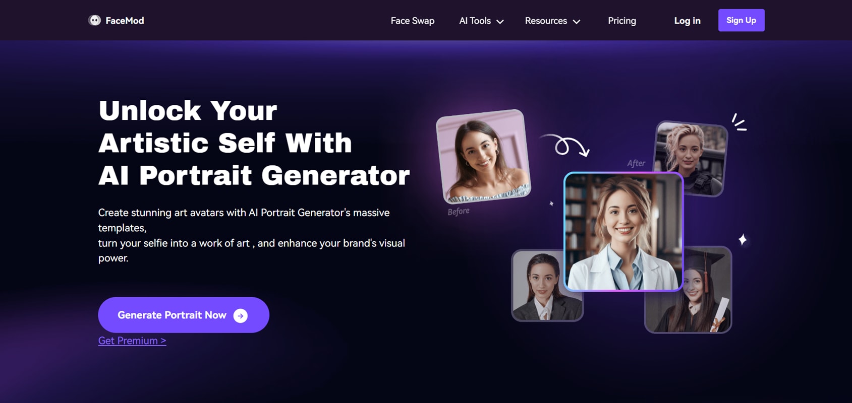 FaceHub ai portrait generator