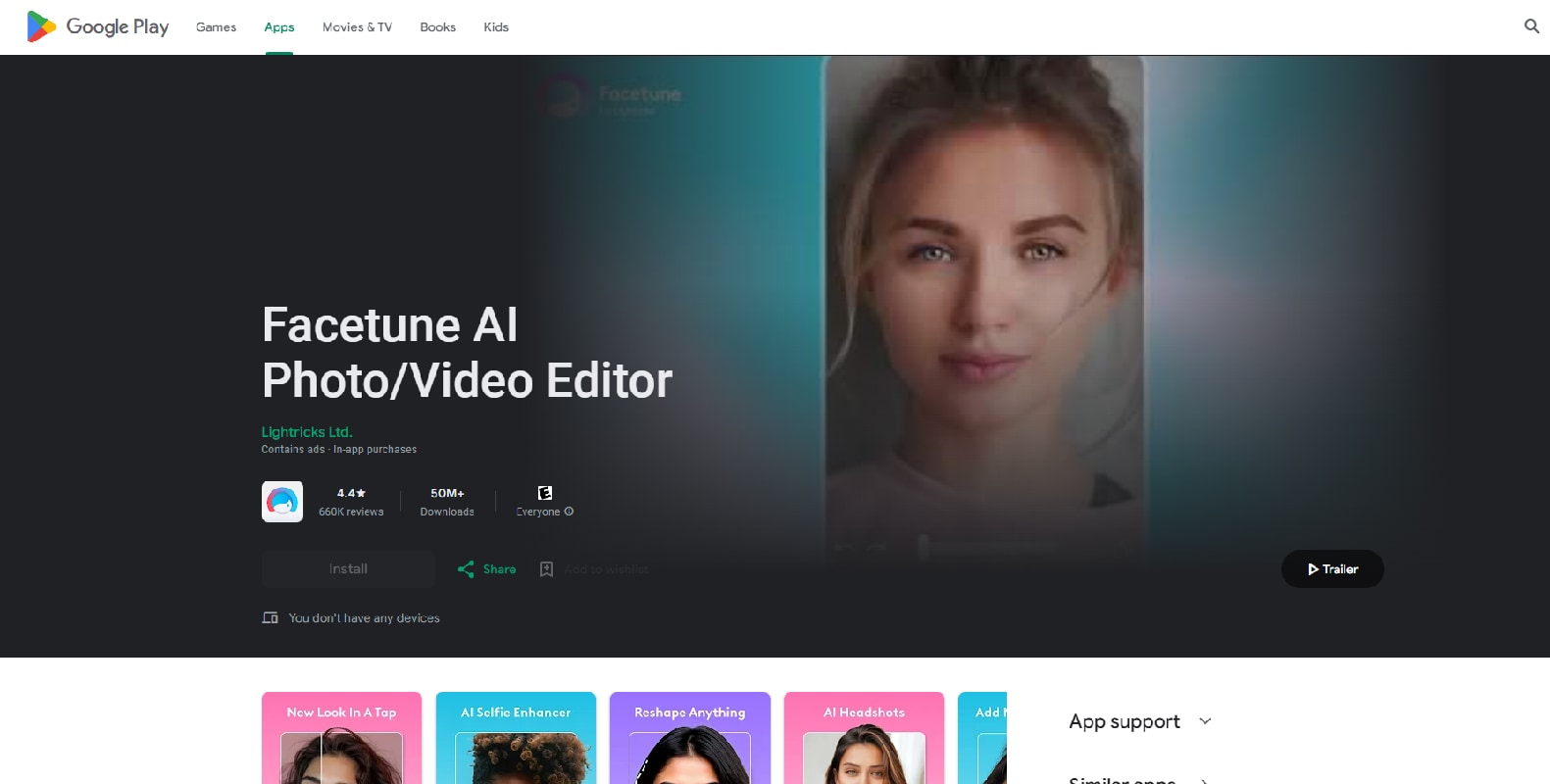 facetune ai on google play