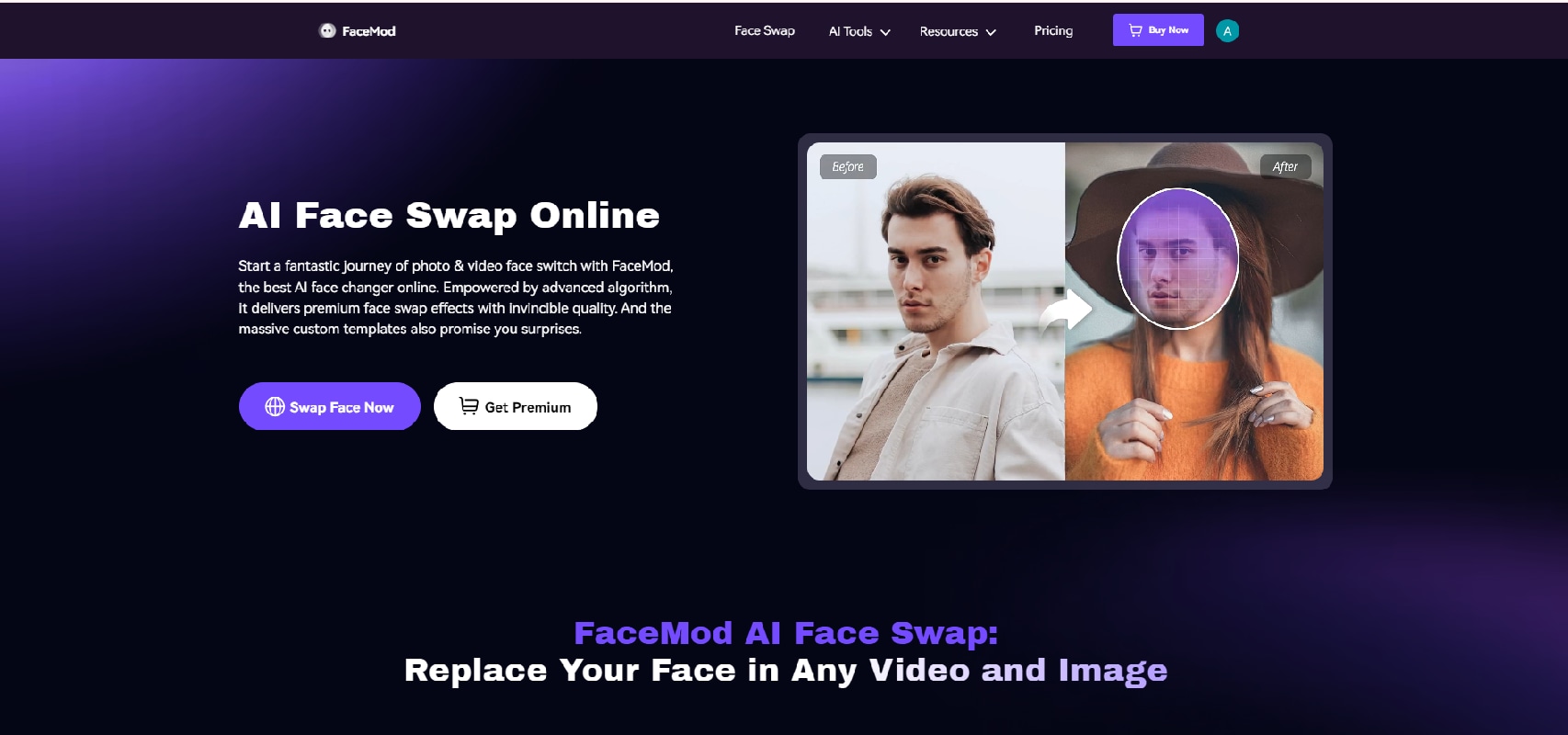 FaceHub face swap interface