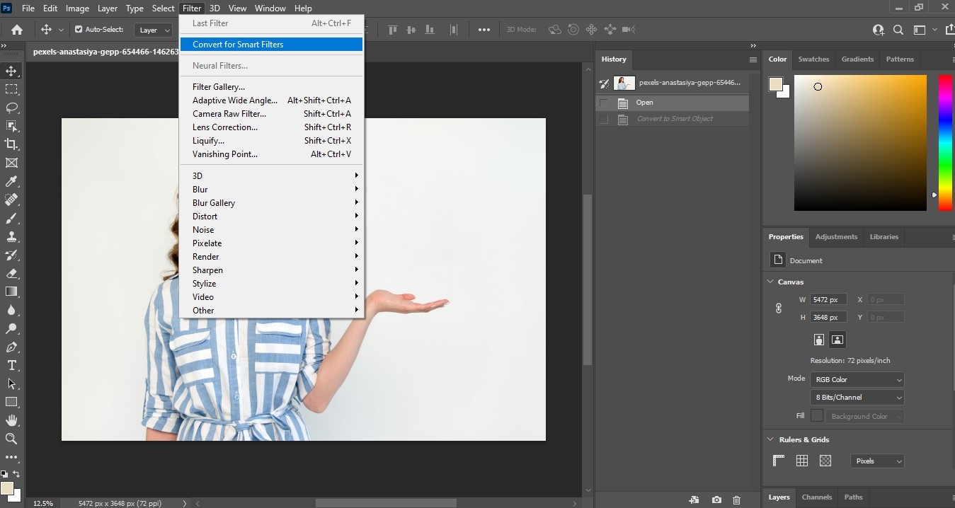 photoshop convert for smart filter