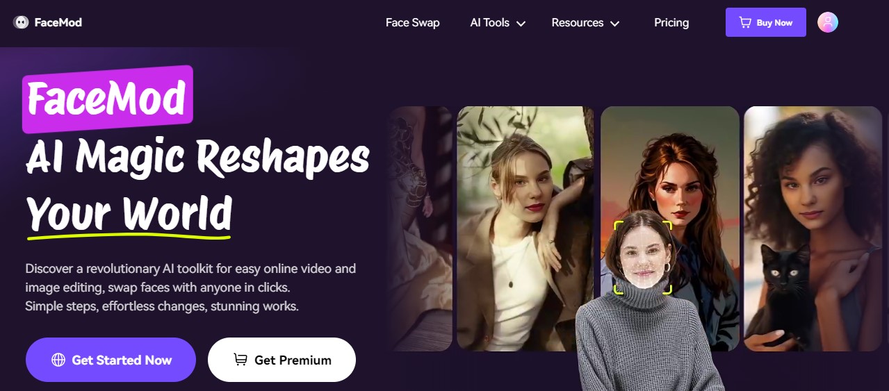 FaceHub photo to cartoon homepage