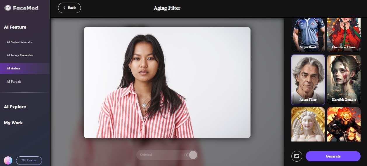 FaceHub age filter