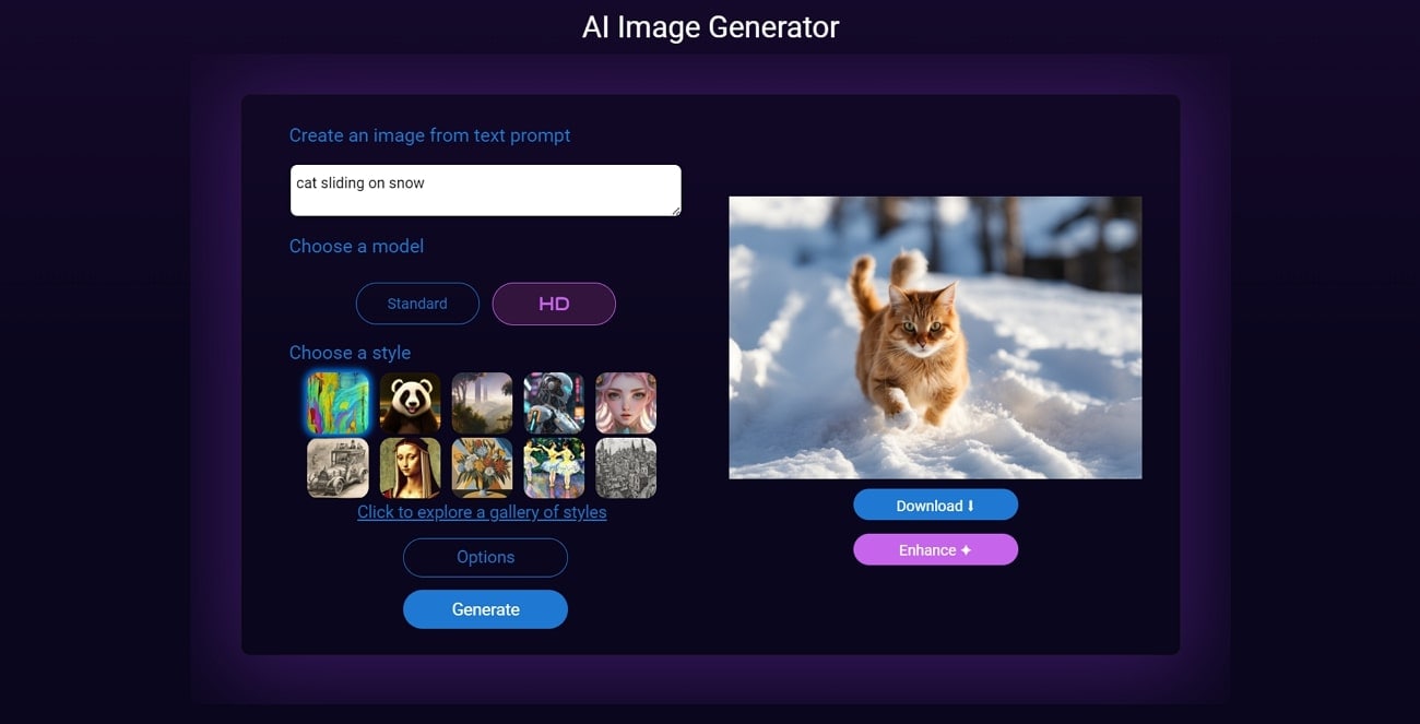 deepai image generator interface