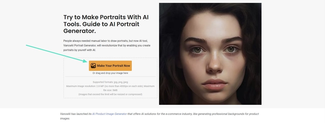 add image for portrait creation