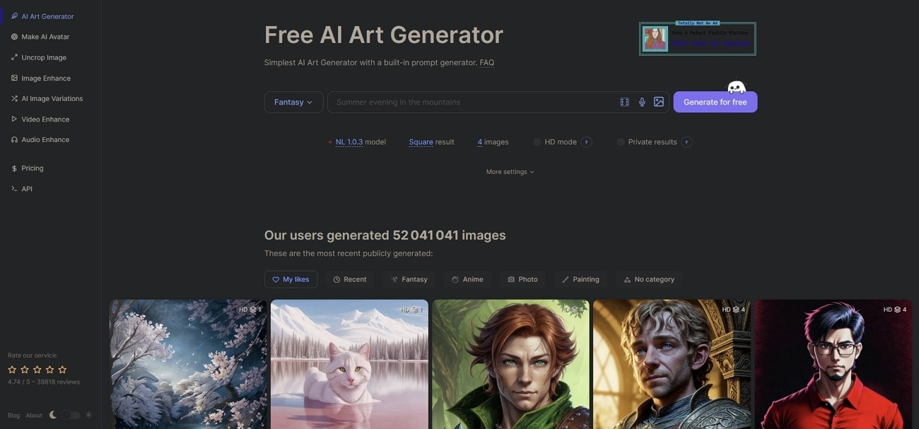 neural love free ai art generator