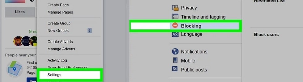 how do i see blocked contacts on facebook