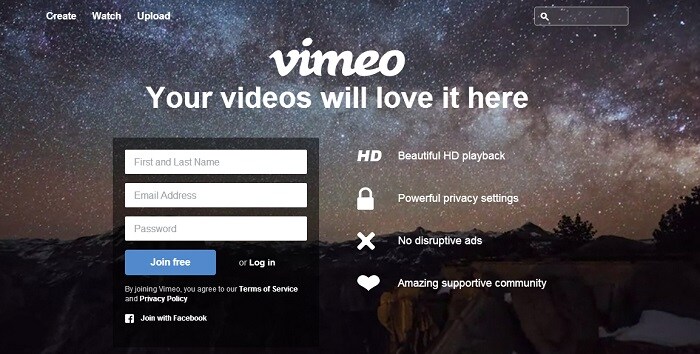 vimeo features