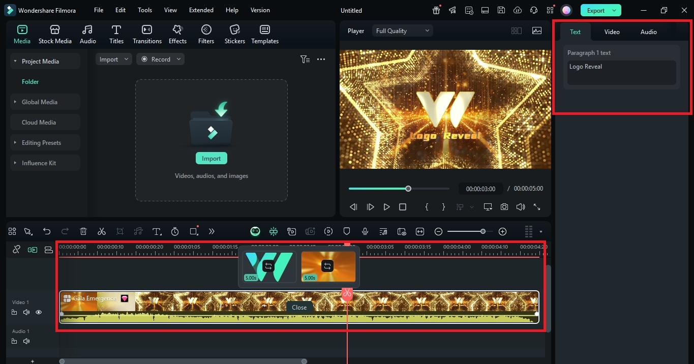 customize 3d intro template