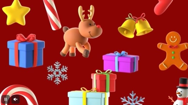 christmas video 3d intro template