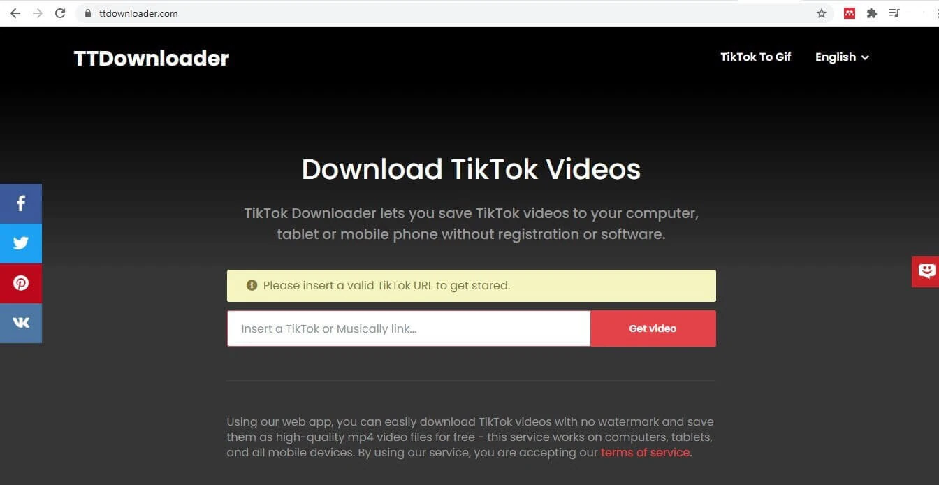 download tiktok from link