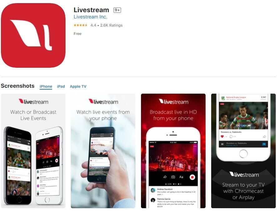How to live stream to  from iPhone, iPad, and Mac