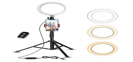 LED Ring Light, 10.2″ Selfie Ring Light with Tripod Stand & Phone Holder,  Dimmable USB Ringlight for Live Stream, YouTube Video, Makeup, TikTok,  Photography, Compatible with Phones and Cameras - Walmart.ca