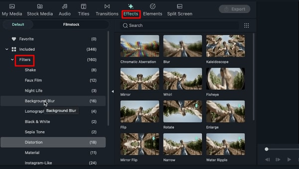 Apply Filters in Filmora