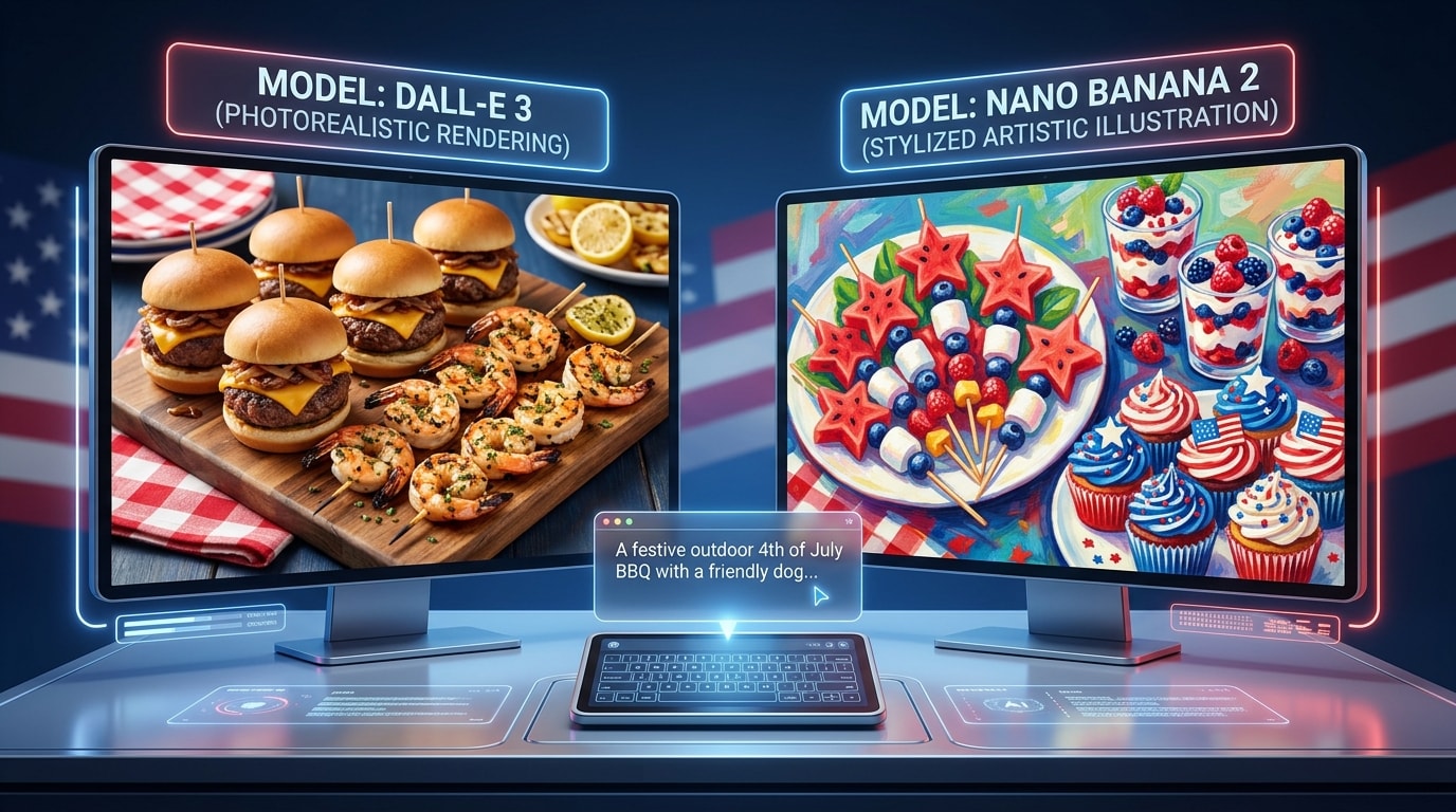 Versatile AI image models for easy 4th of July appetizers