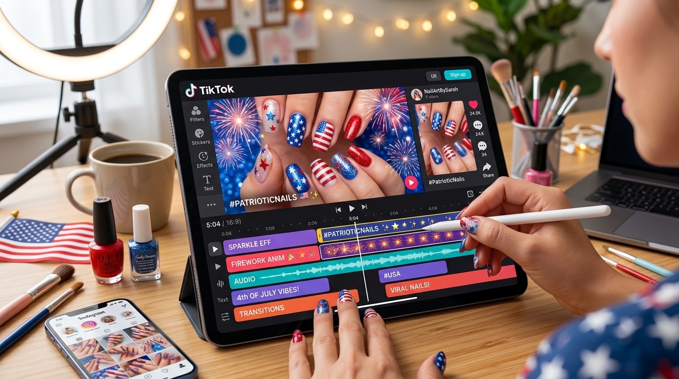 Edit viral nail art videos with Filmora