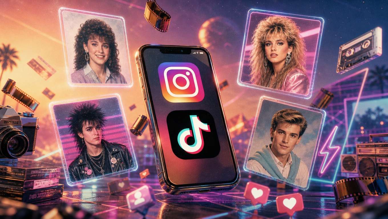 Master the viral 80s AI trend with vintage photo prompts