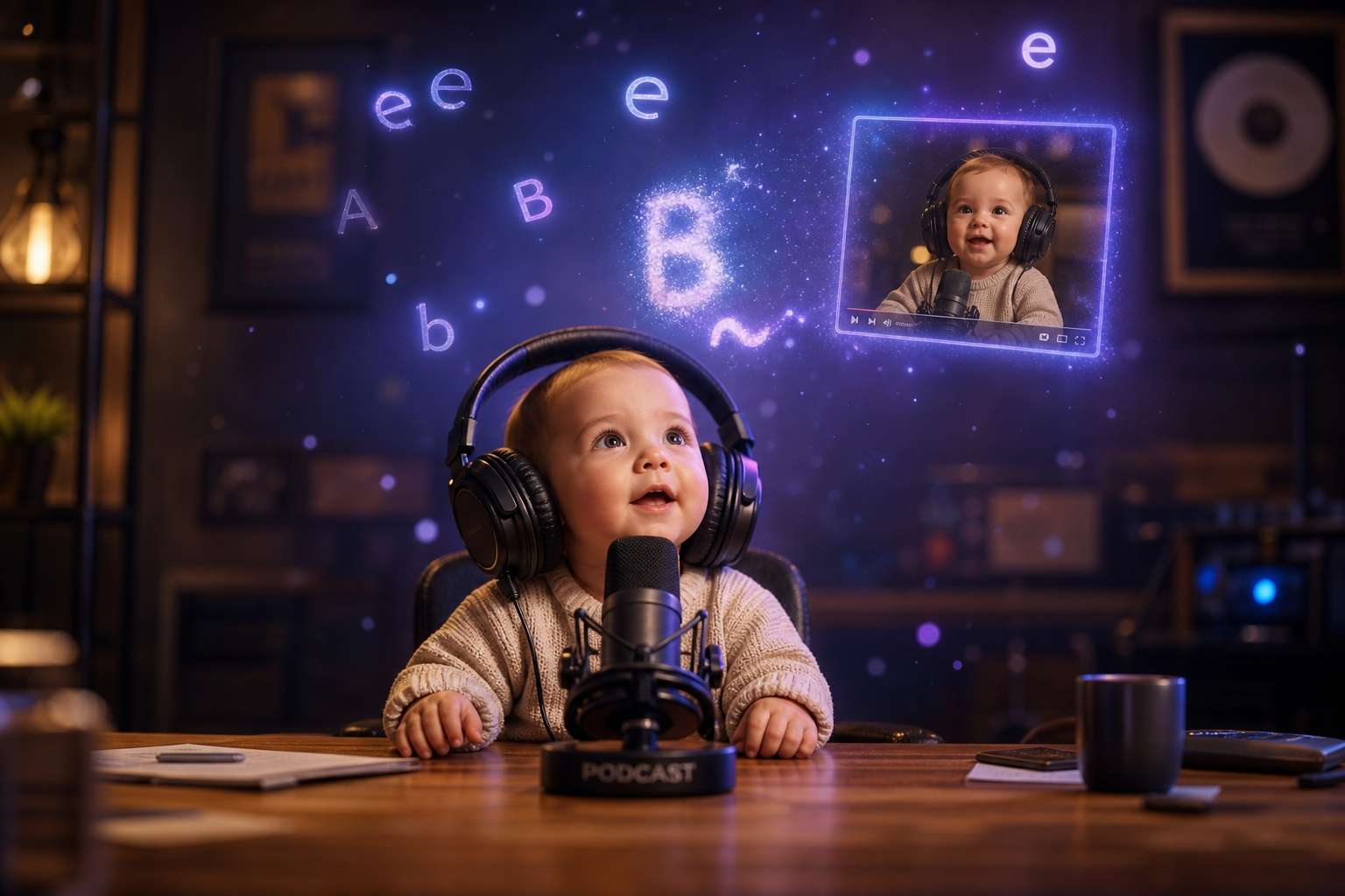 Ultra realistic ai baby podcast generator