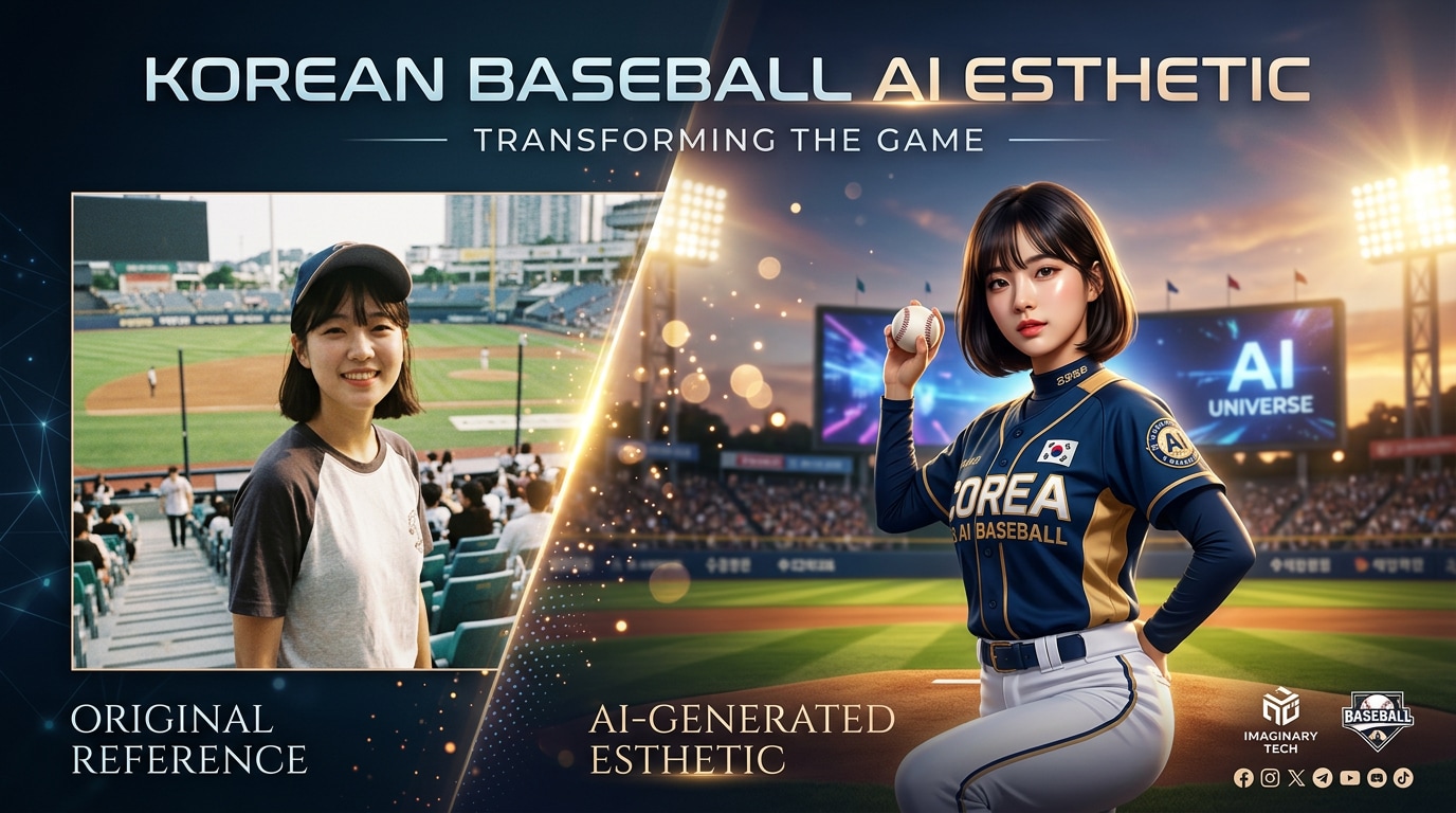 Achieve the korean baseball ai trend aesthetic