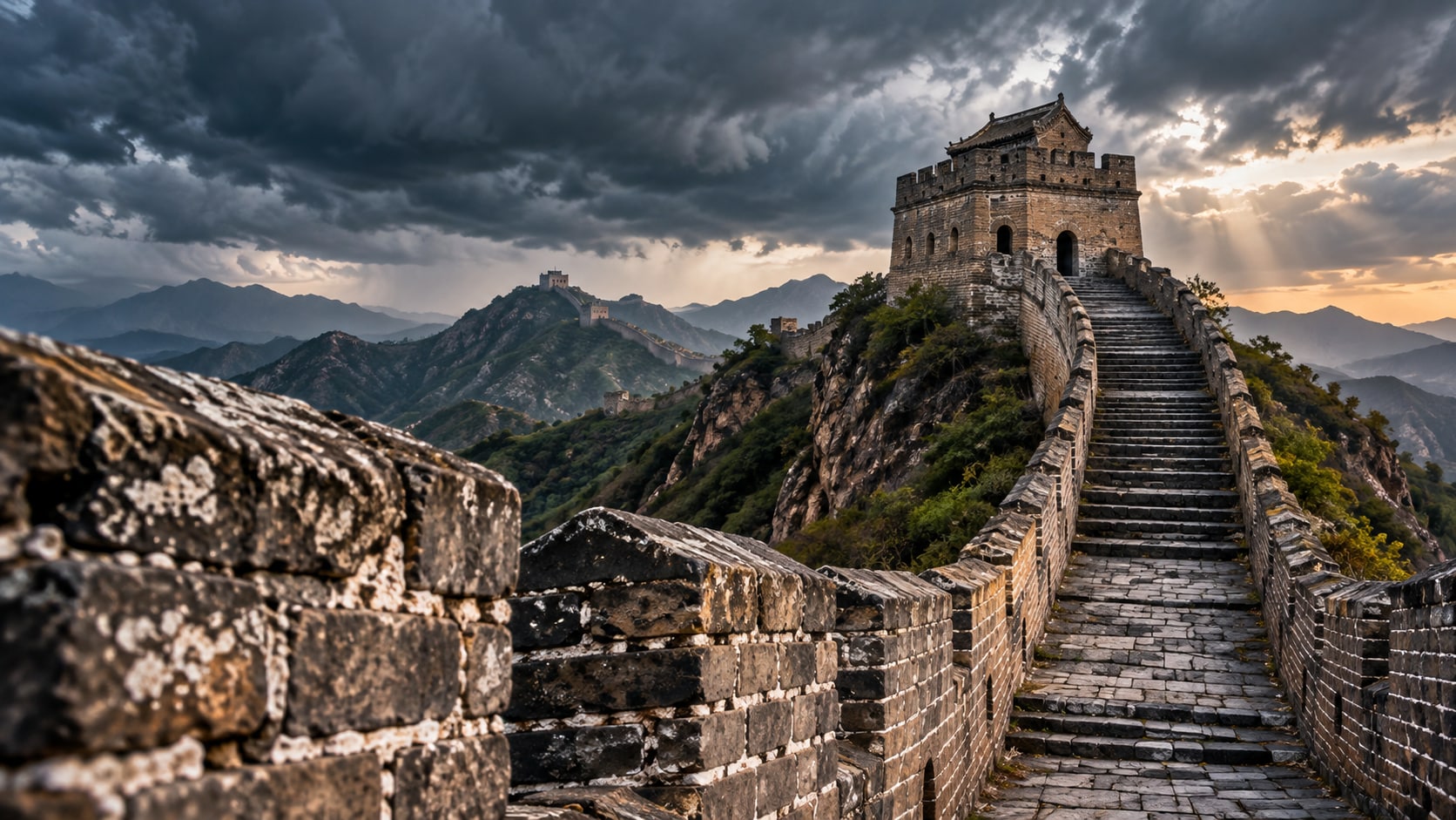 Nano Banana creating alternate Great Wall photo prompt variants